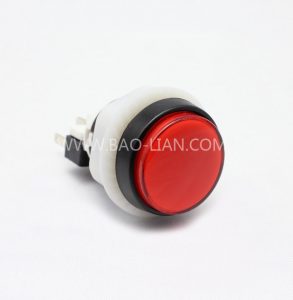 2428 Round Illuminated Black Body Push Button Color inner w/lamp (include LED lamp and Microswich)