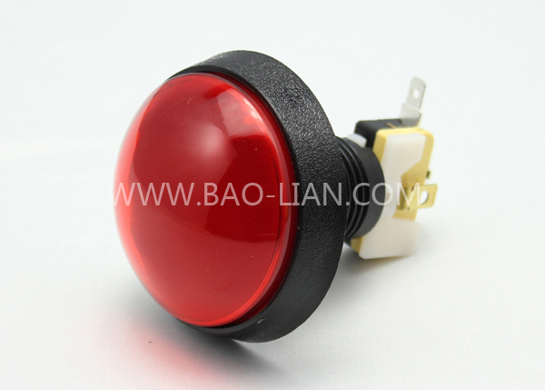 6016 Round Illuminated Black body Push Button Color inner w/lamp